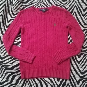 Cable Knit Crew Neck Sweater by Ralph Lauren